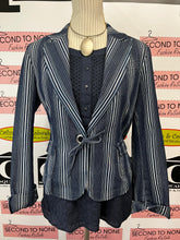 Cargar imagen en el visor de la galería, Jeanne Pierre Tie Denim Jacket (Size M)