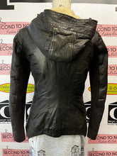 Load image into Gallery viewer, Danier Hooded & Lined Leather Jacket (Size 3XS)