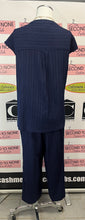 Load image into Gallery viewer, Jones New York Navy Crinkle Set (Size L)