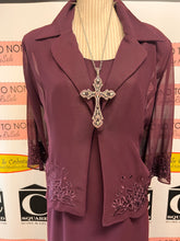 Load image into Gallery viewer, Vintage Tradition Plum Purple Dress & Jacket Set (Size 18)