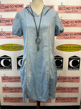 Load image into Gallery viewer, Hey Betty Faux Denim Tunic Dress (Size 34)