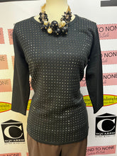 Charger l'image dans la galerie, Black Velvet Top with Gold Studs (Only 1 2XL Left!)