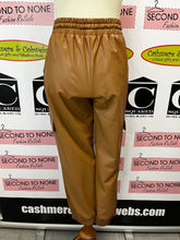 Load image into Gallery viewer, Cleo Brown Faux Leather Joggers (Size 10)