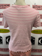 Load image into Gallery viewer, Striped Pink and White T-Shirt (Size M)