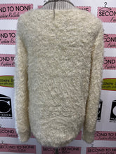 Load image into Gallery viewer, Cream Eyelash Sequin Sweater (Size XL)
