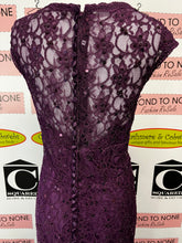 Load image into Gallery viewer, Floor Length Purple Lace & Sequin Gown (Size 14)