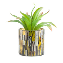 Load image into Gallery viewer, Yellow Mosaic Glass Planters (Only 1 Large Left!)