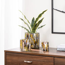 Load image into Gallery viewer, Yellow Mosaic Glass Planters (Only 1 Large Left!)