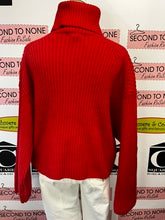 Load image into Gallery viewer, Chunky Knit Red Turtleneck (Size M)