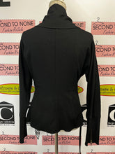 Load image into Gallery viewer, Black Draped Open-Front Cardigan (Size 8)