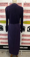 Load image into Gallery viewer, Vintage Deep-Purple Velour/Cotton Maxi Dress (Size S)