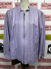 Load image into Gallery viewer, Vintage Lilac Leather Jacket (Size 1XL)