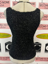 Load image into Gallery viewer, Vintage Black Sparkly Eyelash Tank (Size M)