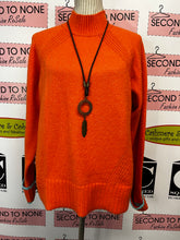 Load image into Gallery viewer, Orange & Teal Contrasting Knit Sweater (Size L)