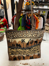 Cargar imagen en el visor de la galería, Jade African Safari Tapestry Tote Bag w/ Coin Purse