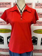 Load image into Gallery viewer, Lopez Red 1/4 Zip Polo (Size M)