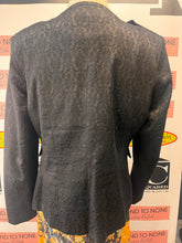 Cargar imagen en el visor de la galería, Black Jacquard Military Style Jacket (Size M)