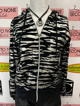 Cargar imagen en el visor de la galería, Candy Couture Metallic Zebra Print Hoodie (Size M)