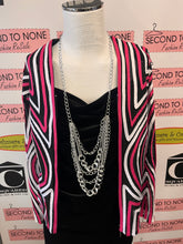Load image into Gallery viewer, Ribbon-Detail with Sheer Zip-Front Jacket (Size Medium)