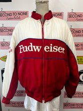 Load image into Gallery viewer, Vintage Budweiser Racing Puff Jacket (Size L)