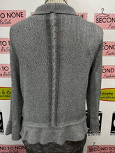 Load image into Gallery viewer, Silver Sparkly Knit Cardigan (Size L)