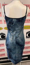 Cargar imagen en el visor de la galería, Blue Sequin Spaghetti-Strap Dress (Size s)