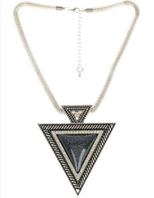 Charger l'image dans la galerie, Large Triangle Stone & Rhinestone Necklace (2 Colors)