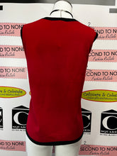 Load image into Gallery viewer, Vintage Dress Barn Red & Black Sleeveless Sweater (Size M)