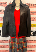 Load image into Gallery viewer, Nuage Black Leather Jacket (Size M)