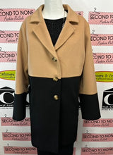 Load image into Gallery viewer, Portrait Colour Block Pea Coat (Size 16)