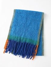 Cargar imagen en el visor de la galería, Blue Fringe Blanket Scarf