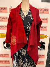 Load image into Gallery viewer, Desigual Red Waterfall Cardigan (Size L)