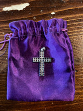 Load image into Gallery viewer, Sterling Silver Purple Cross Charm