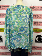 Cargar imagen en el visor de la galería, Wide Sleeve Sequin Fringe Top (Size L)