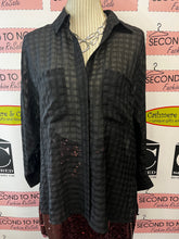 Load image into Gallery viewer, Zara Plaid Sheer Organza Top (Size XS)