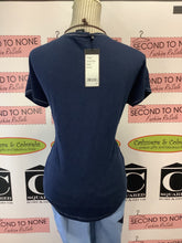 Load image into Gallery viewer, NWT Olsen Europe Cotton Navy Graphic Tee (Size XS/4)