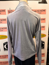 Load image into Gallery viewer, Powder Blue Velour Pull Over Sweater (Size L)