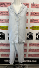 Load image into Gallery viewer, Breakfast in Bed Striped PJ Set (Size 1X)