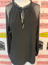 Cargar imagen en el visor de la galería, Anne Klein Sheer Sleeve Blouse (Size M)