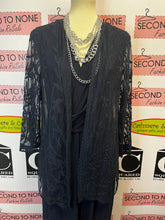 Cargar imagen en el visor de la galería, Navy Lace Cardigan (Size S)