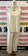 Load image into Gallery viewer, Linen Blend Button Accent Pant Set (Size M)