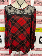 Cargar imagen en el visor de la galería, NWT Cleo Plaid Blouse (Size L)