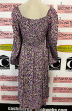 Load image into Gallery viewer, NWT Purple Floral Long Sleeve Dress (Size 1X)