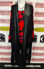 Load image into Gallery viewer, Red Coral Mesh Vest Duster (Size XL)