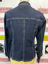 Load image into Gallery viewer, Spanner Embroidered Arm Denim Jacket (Size 6)