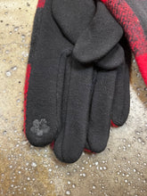 Load image into Gallery viewer, Buffalo Plaid Fur Trim Gloves