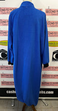 Load image into Gallery viewer, Royal Blue Footed Zip Up House Coat (One Size)