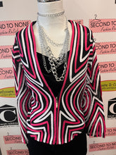 Load image into Gallery viewer, Ribbon-Detail with Sheer Zip-Front Jacket (Size Medium)
