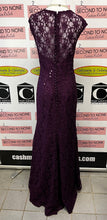 Load image into Gallery viewer, Floor Length Purple Lace & Sequin Gown (Size 14)