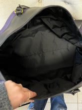 Load image into Gallery viewer, Vintage Purple Leather Duffel Bag